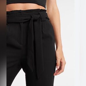 Express Black Tie-Waist Trousers